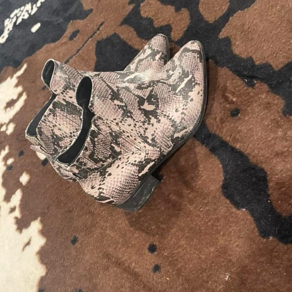 American Eagle Snake Skin Ankle Boots